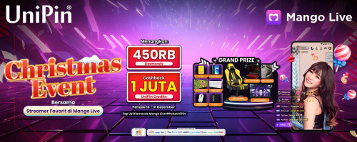 Christmas Event bersama Streamer Favorit, Menangkan 1 Juta UniPin Credits & 450.000 DIAMONDS!